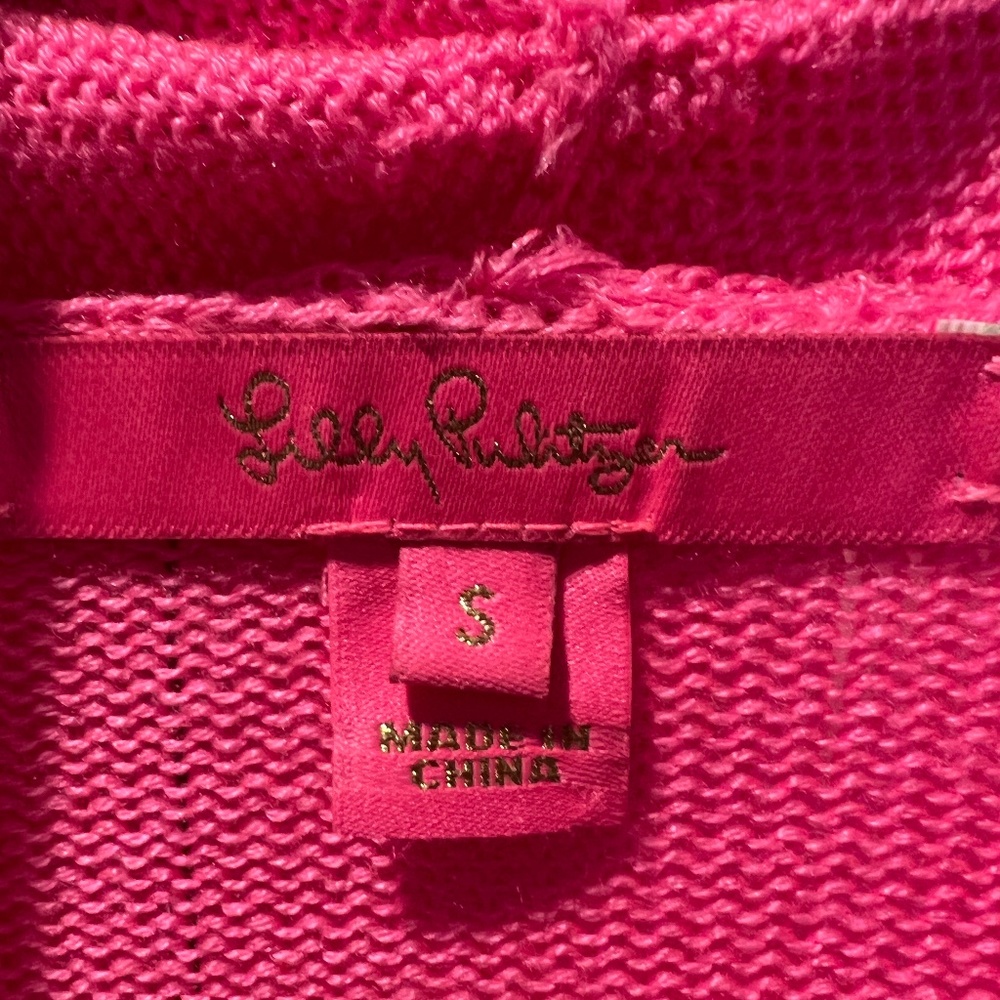 Lily Pulitzer Noble Fringe Cardigan in Deep Prosecco Pink